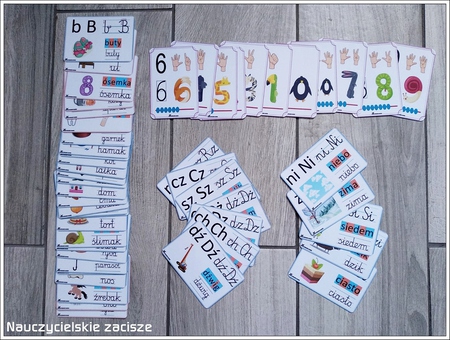 fiszki dla dzieci alfabet literki zmiękczenia dwuznaki karty