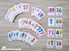 fiszki karty obrazkowe liczby 0-100 dla dzieci matematyczne karty edukacyjne