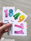 fiszki karty obrazkowe liczby 0-100 dla dzieci matematyczne karty edukacyjne