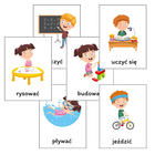 czynności czasowniki piktogramy plan dnia dla dzieci